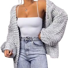 PRICES MAY VARY. Perfect match:Made of high quality knitted material, soft, cozy and comfortable to wear,suitable for women nicely paired with jeans, joggers, sweatpants, boots, heels or sneakers in fall, winter Unique Design: long sleeve, soft ,warm and comfortable fabric, open front closure,solid color, cable knit cardigan,Womens cardigan sweaters,oversized loose fit style Occasion: The cardigan sweaters for daily life, home, school, office, outdoor, party, work, vacation, holiday, Thanksgivin Weasley Twins, Cable Knit Sweater Cardigan, Solid Color Sweater, Open Sweater, Coat For Women, Causual Outfits, Cute Comfy Outfits, Sweater Coat, Cute Everyday Outfits