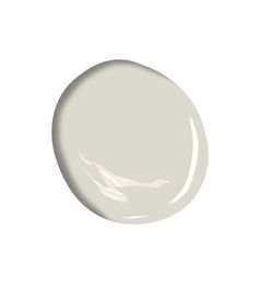 a white paint with a round shape on the top and bottom, it's light gray