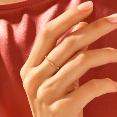 The Gold Bamboo Ring is a great integration of natural and modern styles. The glittering stones increase its brilliance. It is perfect for everyday wear and a wonderful gift for all kind of occasions. - Made in 14k solid gold - Band Width: 0.98  mm / 0.04 inches - Thickness: 0.74 mm / 0.03 inches -This product comes wi 14k Gold Stackable Diamond Ring, Minimalist Stackable Promise Diamond Ring, Dainty Yellow Gold Crystal Ring With Diamond Accents, White Gold Promise Midi Rings In Fine Jewelry Style, Minimalist Diamond Ring With Accents For Promise, 14k Gold Diamond Open Ring With Half Eternity, Dainty 14k Gold Crystal Ring With Diamond Accents, 14k Gold Diamond Ring For Promise, Minimalist Eternity Band With Diamond Accents As Promise Ring