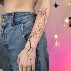 Aesthetic Tattoo Ideas, Shooting Star Tattoo, 15 Aesthetic, 4 Tattoo, Star Tattoo, Nice Art, Reference Pictures, Aesthetic Tattoo