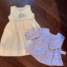 Royal Child Dress 2t, Soft Yellow! Excellent Condition, Barely Worn If Ever Plus Delicate Floral Top (2t), With Tags Never Worn! Yellow Long Sleeve Dress For Playtime, Casual Yellow Dresses For Playwear, Casual Yellow Playwear Dresses, Yellow Short Sleeve Dress For Playdate, Yellow Spring Dress For Play, Yellow Dress For Spring Playtime, Yellow Dress For Play In Spring, Casual Yellow Dress For Playtime, Child Dress