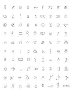 a large set of hand drawn icons on a white background with the word love written in it