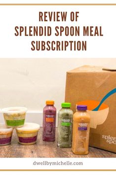 an image of a meal with the words review of splendid spoon meal subscripion