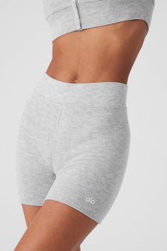 These shorts in 2 words? Seriously snuggly. They’re made from Alolux—one of our softest fabrics—that’s brushed on both sides for an almost fuzzy finish. The biker-style silhouette is complete with a wide elastic waistband and hems that hit at the upper thigh. Just add the matching Me Time Cardigan for movie marathons or cabin cuddles. Womens Onesie, Biker Short, Tank Top Bras, Marathons, Womens Capris, Back Women, Yoga Shorts, Biker Style, Alo Yoga