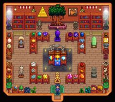 an overhead view of a living room in the legend of zeolim 2 game