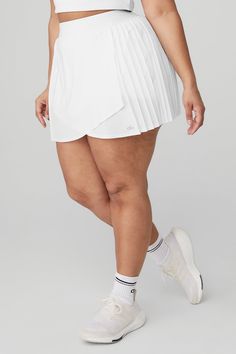 Singles? How about doubles? You’ll want more than one of the Aces Tennis Skirt, a lightweight, wrap-style tennis skirt (!) that’s perfect for on-the-go. A forward, repeating Alo logo on the waistband and hidden pocket on inner short are the ultimate finishing touches. Wrap-style tennis skirt with comfy inner short Hidden inner pocket for key or cards Designed & uniquely fit to flatter every size Wear-tested by our in-house team for the perfect fit The Aces, Tennis Skirts, Hidden Pocket, Shopper Tote, Tennis Skirt, Alo Yoga, Yoga Women, White Skirts, Wrap Style