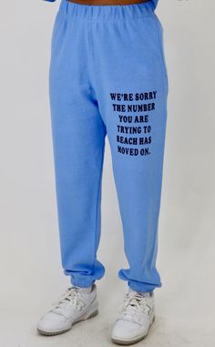 Casual Blue Letter Print Sweatpants, Casual Blue Sweatpants With Letter Print, Blue Pants With Graphic Print For Spring, Spring Blue Pants With Graphic Print, Spring Blue Bottoms With Letter Print, Blue Bottoms With Letter Print And Relaxed Fit, Cute Loungewear Sets, Going Out Skirts, Italian Summer Outfits