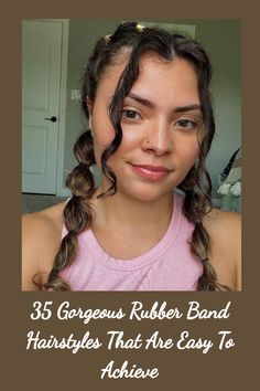 Rubber Band Hairstyles Rubber Band Hairstyles, Band Ideas, Fresh Hair, Modern Trend, Hair Game, Rubber Band, Stylish Hair, Rubber Bands, Braided Hairstyles