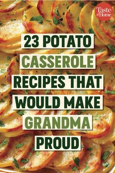 the cover of taste of home's 23 potato casserole recipes that would make grandma proud