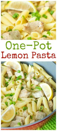 one pot lemon pasta with chicken and peas