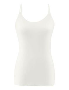 Whisper Weight Layering Cami: seamless layering microfiber top — commando® Stretch Camisole With Built-in Bra For Layering, Camisole With Built-in Bra And Minimal Stretch, Everyday Wide Straps Seamless Camisole, Everyday Seamless Camisole With Wide Straps, Seamless Wide Strap Camisole, White Tank Top With Built-in Bra For Layering, Camisole Tank Top With Built-in Bra For Layering, Second-skin Camisole For Layering, Seamless Cami For Layering