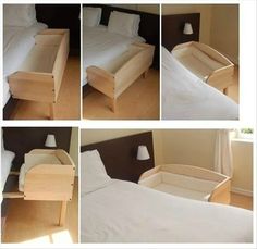 the bed is made up and ready to be put into someone's house or apartment