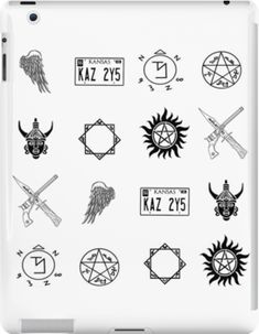 various symbols and designs for tattoos on a white background - free image 34971