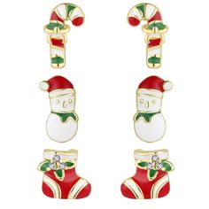 Cute and elegant. These earrings give you 3 NEW ways to get in the holiday spirit. Color: red. Gender: female. Age Group: adult. New Americana, Christmas Boots, Holiday Earrings, Holiday Earring, Fair Isle Sweater, Baby Sale, Head Accessories, Sweater Set, Holiday Festival