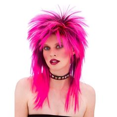 80s Glam Rock Wig – Bold, Bright, and Ready to Rock! Turn up the volume and make a statement with this stunning 80s Glam Rock Wig in vibrant hot pink! Perfect for fancy dress parties, music-themed events, or 80s-inspired costumes, this eye-catching wig is sure to get you noticed. Channel your inner rockstar and embrace the rebellious spirit of the 80s! Product Highlights: Bold Design: Features a spiky, layered cut in striking hot pink, perfect for recreating iconic 80s rock looks. Comfortable Fit: Includes a breathable net lining to keep the wig securely in place and comfortable for long wear. Versatile Use: Ideal for 80s fancy dress parties, Halloween, glam rock events, and music-themed costumes. Perfect For: 80s fancy dress parties Halloween costumes Music-themed events Glam rock and pun Pink Fancy Dress, 80s Wig, 90s Fancy Dress, 80s Glam Rock, Fancy Dress Wigs, 80s Fancy Dress, Halloween Party Accessories, 80s Rocker, Wicked Costumes