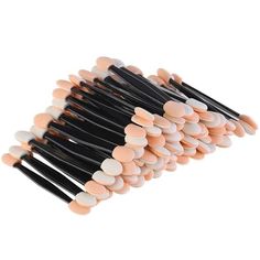 Amazon.com: JASSINS 50pcs Eyeshadow Applicators, Disposable Eyeshadow Sponge Brush Double-Sided Eye Makeup Sponge Applicators : Beauty & Personal Care Oval Makeup, Oval Makeup Brush, Bright Makeup, Eyeliner Brush, It Cosmetics Brushes