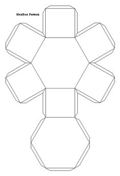 the paper hexagonal pattern for an origami doll