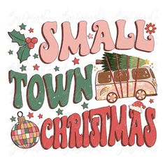 small town christmas svg file