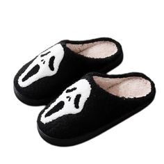 PRICES MAY VARY. Spooky Comfort: Experience the ultimate in home comfort with our new Halloween-themed slippers. Featuring a unique skeleton scream design, these slippers are perfect for adding a fun, spooky touch to your indoor attire. Warm and Cozy: Designed to keep your feet warm during the cold winter months, our slippers are made from soft, high-quality materials that provide both comfort and warmth. Stylish and Unisex: With a versatile design suitable for both men and women, these slippers Scary Slippers, Slippers Halloween, Ghostface Shoes, Halloween Slippers, Aesthetic Slippers, Cute Halloween Stuff, Fun Slippers, Cool Skeleton, Fluffy Shoes