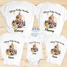 Disney Family Vacation 2022 Shirts, Disney Castle  Tshirt Cute Disney Shirts, Family Vacation Tshirts, Disney Trip Shirts, Minnie Shirt, Disney Family Vacation, Disneyland Shirts, Disney Castle, Disney Shirt, Disney Family