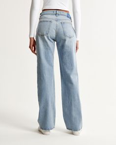 Women's Low Rise Baggy Jean | Women's Bottoms | Abercrombie.com Outfit Inspo