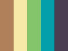 an image of a color scheme with different colors and shapes in the same palettes