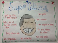 a bulletin board with an image of a smiling man's face and words on it