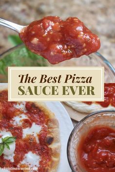 the best pizza sauce ever on a plate