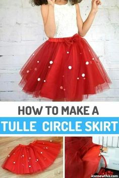 how to make a tulle circle skirt with pictures and instructions for making it easy