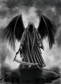 Grim Reaper Drawing, Reaper Drawing, Don't Fear The Reaper, Grim Reaper Tattoo, Reaper Tattoo, Grim Reaper Art, The Reaper, Wings Art, Dark Art Tattoo