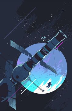 an artist's rendering of a space station