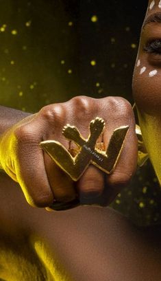 Wakanda Forever Ring inspired by Black panther. Symbolic Festival Beaded Jewelry, Symbolic Beaded Jewelry For Festivals, Bohemian Ankh Jewelry For Festivals, Unique Ankh-shaped Brass Jewelry, Bohemian Ankh Shaped Jewelry For Festivals, Unique Ankh Shaped Brass Jewelry, Symbolic Gold Beaded Jewelry, Symbolic Jewelry With Unique Design, Gold Festival Jewelry Ring