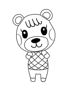 a cartoon bear with an ice cream cone in his hand