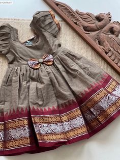 Frocks For Babies, Kids Clothes Diy, Ethnic Dresses, Kids Studio