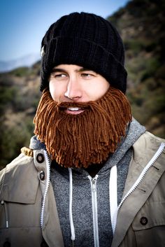 Fake Beards, Black Beards, Yarn Hats, New Fathers