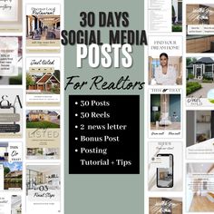 30 days social media posts for realtors