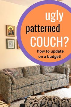 ugly couch Old Couch, Tuxedo Sofa, Vintage Tuxedo, Vintage Couch, Makeover Before And After, Sectional Slipcover, Living Room On A Budget, Couch Cover, Diy Makeover