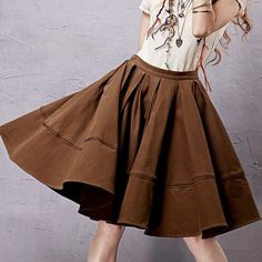 Please See Measurements!!! This Is An Asian Size Skirt And Sizes Are Running Small!!!..... Waist: 14" (28" Around)..... Length: 22"..... Mannequin Is A Size 12 - 14 Large / Shoulder 15" / Bust 39" / Waist 31" / Hips 41" / Height Of Torso 27" Brown Goth, Small Waist, Skater Skirt, Womens Skirt, Size 12, Running, Skirt, Women Shopping