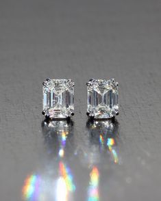 Yes, they are stunning studs: two big emerald-cut stones in your ears make your look truly fancy! Measures: 6ct or 10mm x 8 mm ❤ If you have any questions - feel free to text me. ❤ All jewelry comes in a pretty gift box, ready to be given as a gift. Elegant Octagon Diamond Earrings With Prong Setting, Elegant Octagon Prong Set Diamond Earrings, Silver Emerald Cut Diamond Earrings For Formal Occasions, Silver Octagon Classic Earrings, Luxury Emerald Cut Diamond White Diamond Earrings, Formal Silver Diamond Earrings, Emerald Cut, Classic Diamond White Emerald-cut Earrings, Formal Silver Emerald Cut Diamond Earrings, Emerald Cut Diamond White Earrings With Diamond Accents