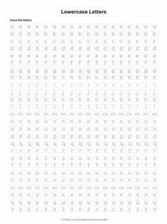 the lowercase letters and lowercase letters are shown in this printable worksheet