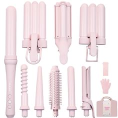 PRICES MAY VARY. 【9 Convertible Accessories for All Hair Style】 ----- There are 0.63", 0.87",1",1.25" four different sizes of our curling iron set, as well as a hot air comb and a hair straightener, easy to have various hairstyles at home. 【Ceramic PTC Heating Technology】----- Ceramic coating heated tube，instantly heated within 30 seconds, allowing you to quickly have beautiful curly hair. Electrical ceramic coatings can improve the protein struc Hair Curler Straightener, Good Straighteners, Things To Buy Off Amazon, Hairstyles For Home, Hair Salon At Home, Convertible Accessories, Christmas List 2024, Christmas Must Haves, Hair Curler And Straightener