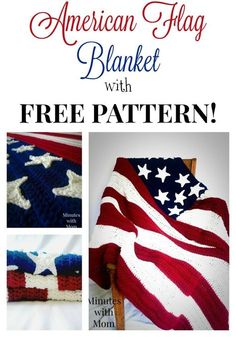 an american flag blanket with free pattern