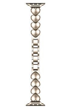 Take your tech to the next level with this refined bracelet strap romanced with heart-shaped links to add timeless sophistication to your Apple Watch. Apple Watch not included Apple Watch Bands are compatible with all versions of Apple Watch, including Ultra 2, Ultra, Series 9, 8, 7, 6, SE, 5, 4, 3, 2, and 1 Stainless steel Imported Pandora Bracelet Aesthetic, Apple Watch Bracelet, Watch Bracelets, Apple Watch Bracelets, Ultra Series, Watch Bracelet, Flip Flop Slippers, Sweaters And Leggings, Pandora Bracelet