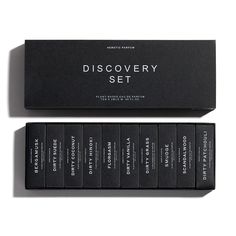 Discovery Set | 10 Perfume Sample | Heretic Parfum Perfume Sample Organization, Perfume Discovery Set, Fragrance Boutique, Vanilla Plant, Fragrance Finder, Clean Perfume, Perfume Sample, Hinoki Wood, Perfume Packaging