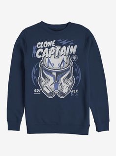 a black sweatshirt with the words clone captain on it