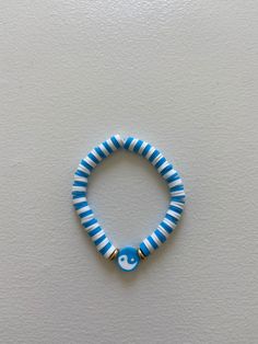 Blue ying yang bracelet  Very bright and vibrant Blue Spiritual Bangle Stretch Bracelet, Blue Spiritual Stretch Bangle Bracelet, Trendy Blue Beaded Bangle Bracelet, Casual Blue Round Stretch Bracelet, Casual Blue Evil Eye Bracelet With Round Beads, Blue Bangle Bracelets For Friendship, Adjustable Blue Evil Eye Bangle Bracelet, Trendy Blue Bangle Bracelet, Trendy Blue Bangle Bracelets