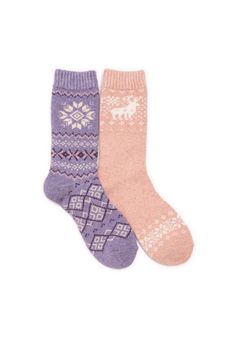 Keep the cold out and the warmth in with MUK LUKS® Men's 2 Pair Pack Wool Socks. Blended with wool, these socks will not only keep toes warm, youll also look stylish with fun patterns.58% Polyester, 25% Wool, 12% Acrylic, 4% Elastane, 1% Spandex Upper3.00 Boot leg circumferenceSocks available in sizes OS - OS full sizes only | Plus Size Women's 2 Pack Wool Socks by MUK LUKS in Multi Pink Purple (Size ONESZ) Winter Nordic Knitted Socks, Nordic Knitted Winter Socks, Comfortable Winter Socks With Fair Isle Pattern, Comfortable Fair Isle Pattern Winter Socks, Comfortable Socks For Cold Winter Weather, Cozy Winter Socks With Fair Isle Pattern, Cozy Winter Socks For Outdoor, Cozy Outdoor Socks For Winter, Cozy Winter Outdoor Socks