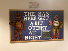 there is a sign that says the rass here get a bit quirky at night