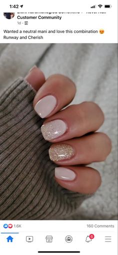 January Gel Nails, Nail Acrylic Ideas, Nails For January, Nails Nye, Neutral Gel Nails, Nails Photography, Nye Nails, Acrylic Ideas, Nail Acrylic