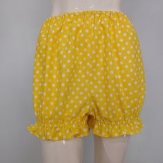 I have sewn these women costume bloomers from 100% cotton fabric that I have machine washed and dried prior to sewing them to limit any shrinkage. These high waist shorts have a loose and roomy fit to them and feature a complete elastic waistband. Sizes: Women x-small fitting those wearing a size (4-6) small (8-10) medium (12-14) large (16-18). Details: I have sewn all seams full size and then have serge stitched finished the seams. For the waistband and leg openings I have used a 1/4 inch elastic. The elastic in the leg opening is encased within seam binding for a more comfy fit.Easy care machine wash delicate, tumble dry and press if needed. Clown Bloomers, Clown Clothing, Pumpkin Shorts, Costume Clown, Clown Clothes, Women Costume, Ruffle Bloomers, Seam Binding, Clown Costume